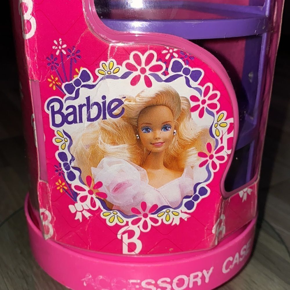Barbie pink purse accessories tote bag 90s Barbie Accessory Case Mattel toys - Picture 3 of 12